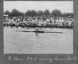 Molesey 1922 - R Bare winning junior sculls