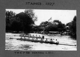 Staines 1927 - TRC first eight beating LRC