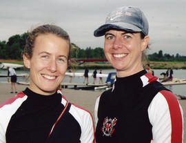 Jo Ganley and Katrina Lythgoe at the Metropolitan Regatta