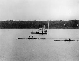 Finish of final of double sculls