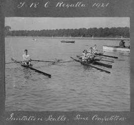 TRC Regatta 1921 - invitation sculls, some competitors