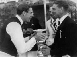 Tony Rowe and Hank Rushmere enjoying the fruits of victory