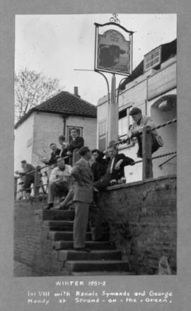 Winter 1951-52 - 1st VIII with Ronnie Symonds and George Moody at Strand-on-the-Green