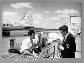 Rand, Legg and Pope at Toronto airport